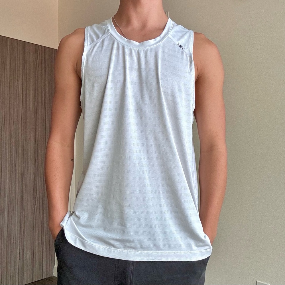 Rhone Men's White Sleeveless Shirt
